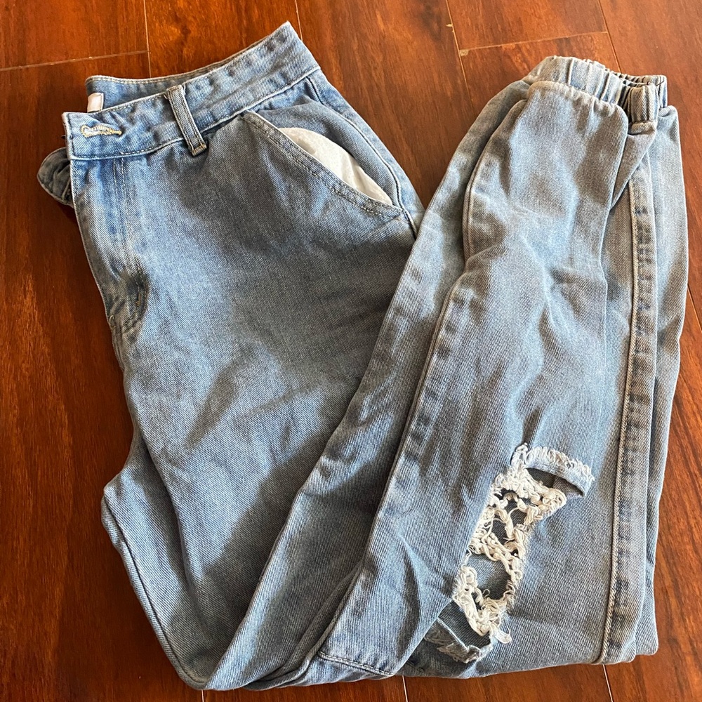 Distressed Jeans Joggers
